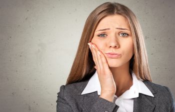 Woman with a toothache