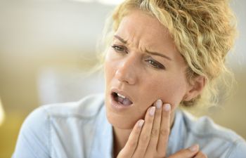 Woman with a toothache