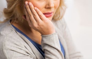 Woman with a toothache