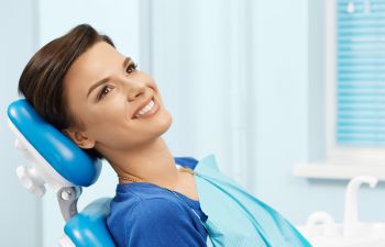 Happy dentist patient